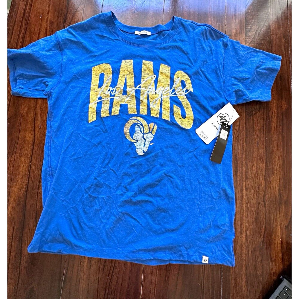 ’47 Los Angeles Rams NFL Football Shirt Blue Gold White Men's Size M